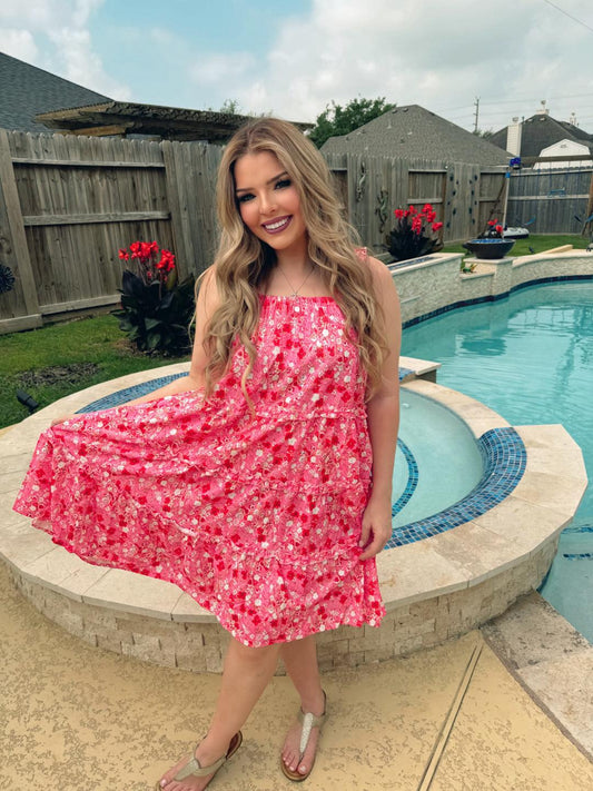 Pink Floral Dress