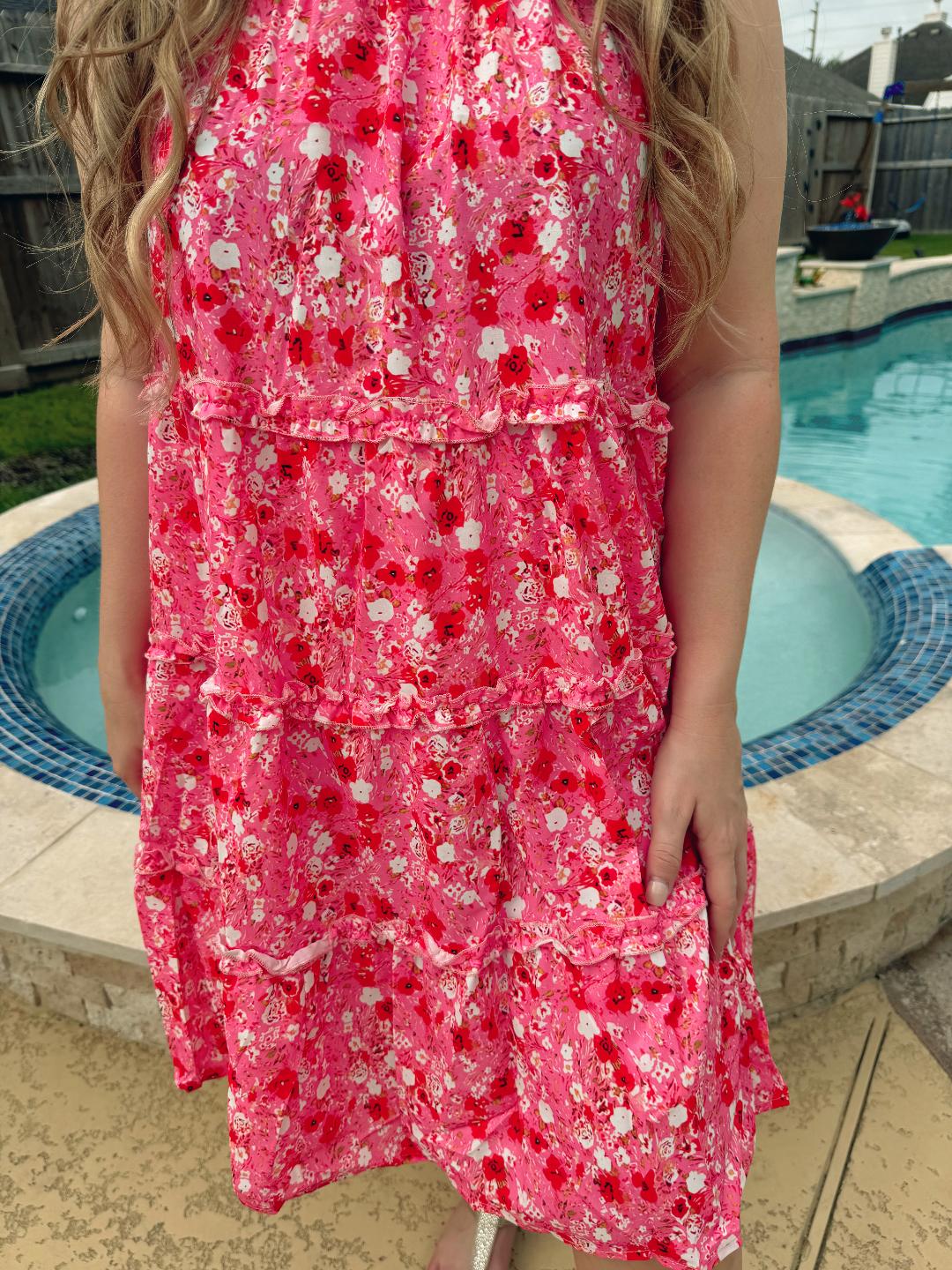 Pink Floral Dress