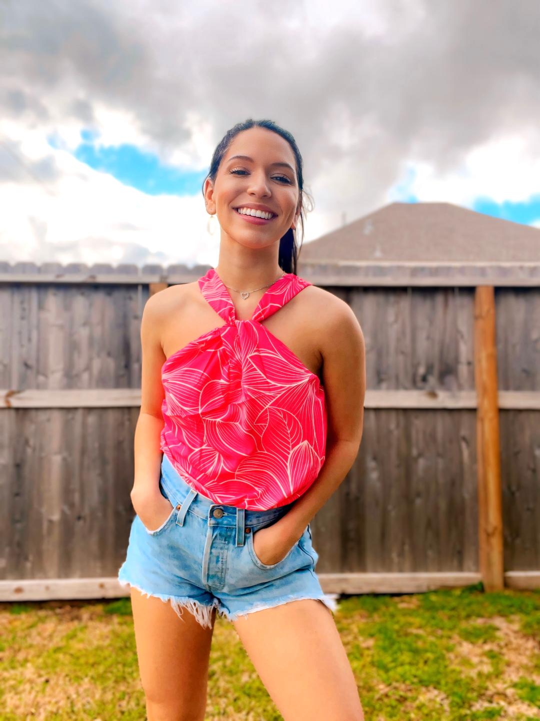 Pink Floral Top