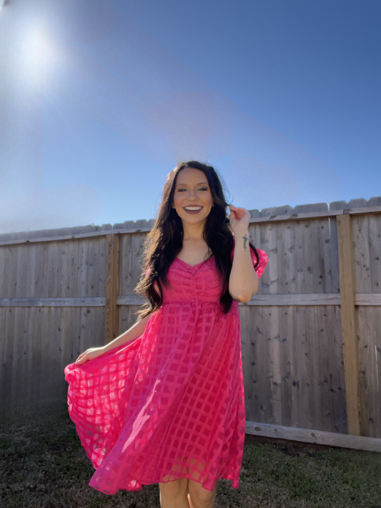 Strawberry Pink Babydoll Dress